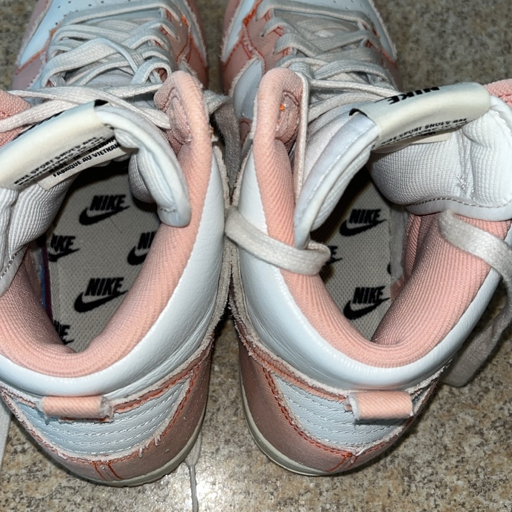 Nike Women's Dunk High 1985 - White and Pink Size 10 - Picture 9 of 10